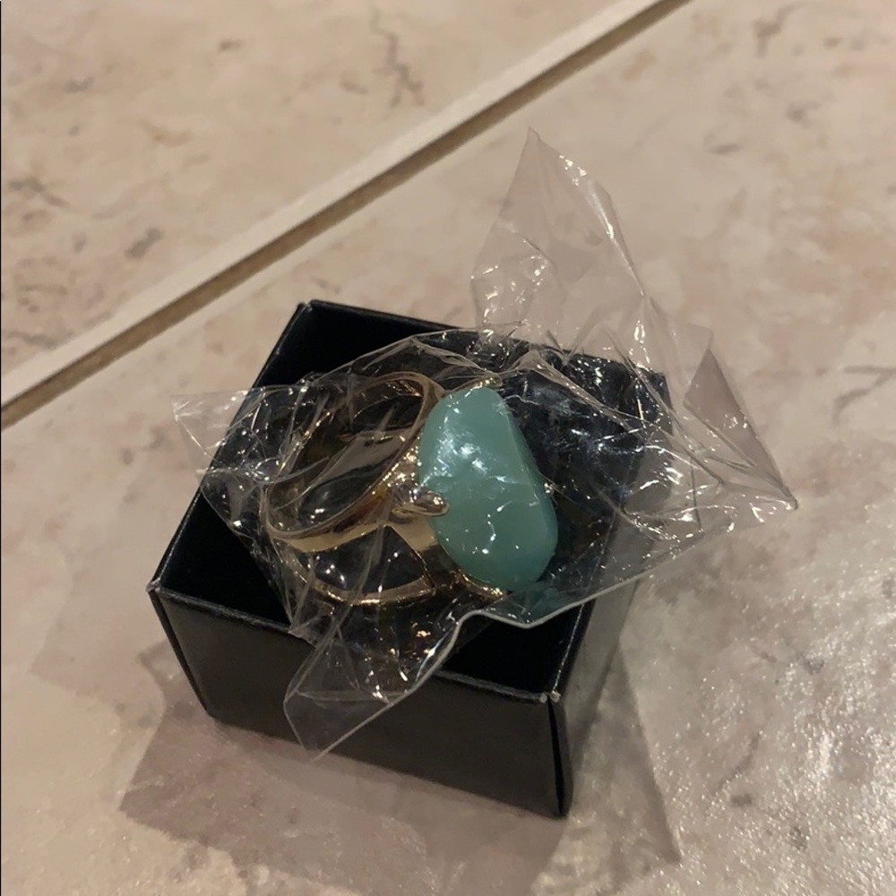 Baby blue stone avon ring